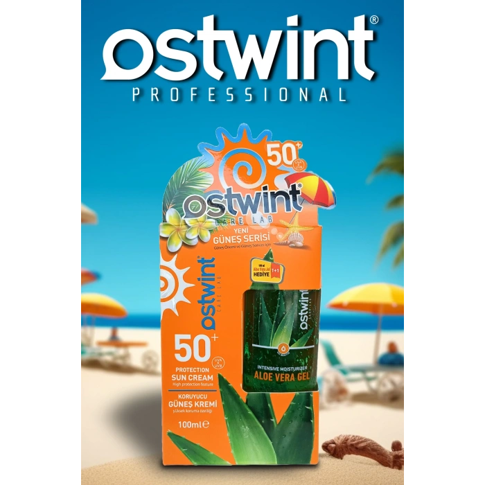 کرم ضد افتاب ostwint/به همراه ژل الوورا /اورجینال